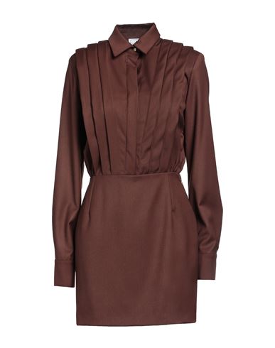 JIJIL JIJIL WOMAN MINI DRESS COCOA SIZE 10 POLYESTER, VISCOSE, ELASTANE 