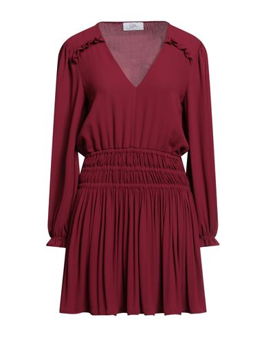 Soallure Woman Short Dress Burgundy Size 6 Polyester In Red