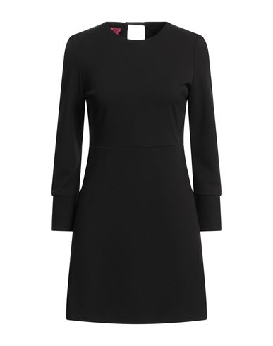 Merci .., Woman Mini Dress Black Size 2 Polyester, Elastane