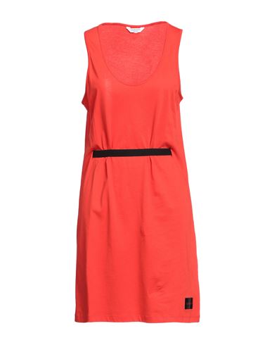 Calvin Klein Woman Short Dress Tomato Red Size M Cotton, Polyamide, Elastane, Polyester In Magenta