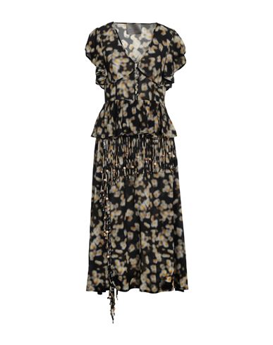 Frankie Morello Woman Midi Dress Black Size 2 Viscose, Elastane, Cotton