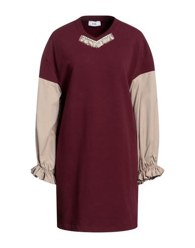 Jijil Woman Mini Dress Burgundy Size 8 Cotton, Elastane, Polyamide, Nylon In Red