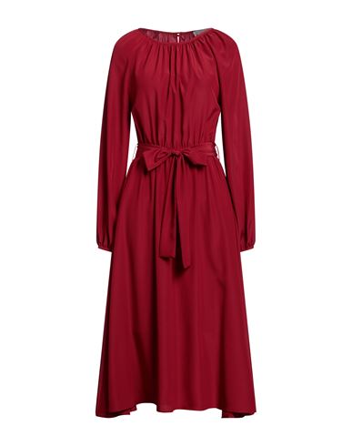 P.a.r.o.s.h P. A.r. O.s. H. Woman Midi Dress Burgundy Size L Polyester In Red