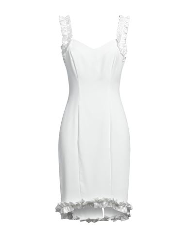 Camilla  Milano Camilla Milano Woman Short Dress White Size 4 Polyester, Elastane
