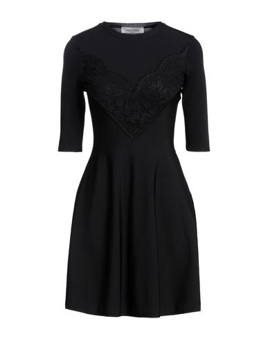 Valentino Garavani Woman Mini Dress Black Size M Viscose, Polyester, Cotton