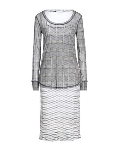 Pianurastudio Woman Midi Dress Dove Grey Size 6 Polyamide