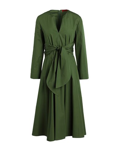 Max & Co . Woman Midi Dress Green Size 10 Cotton
