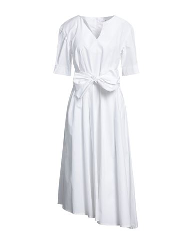 Rialto 48 Woman Midi Dress White Size 8 Cotton, Elastane