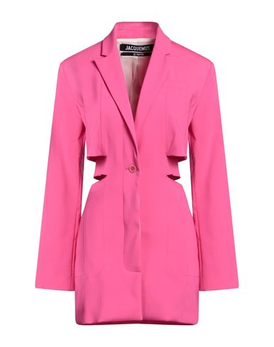 Jacquemus Woman Short Dress Fuchsia Size 2 Virgin Wool, Elastane In Pink