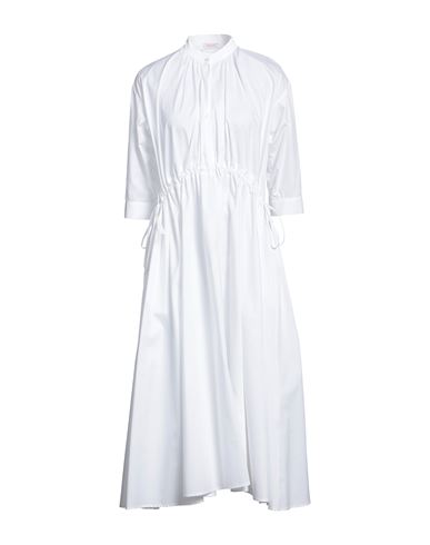 Rossopuro Woman Midi Dress White Size Xs Cotton In White