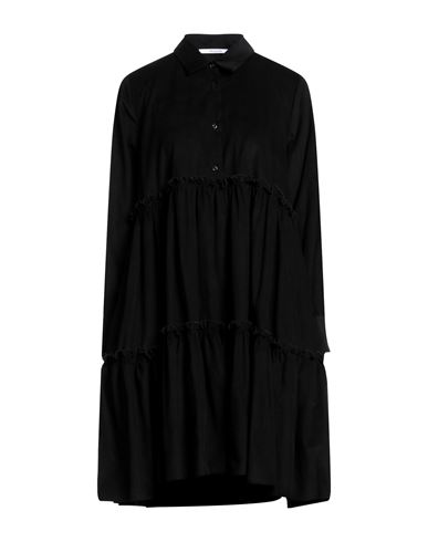 Aglini Woman Midi Dress Black Size 4 Cotton