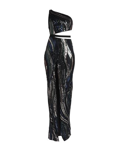 Soani Woman Long Dress Black Size 6 Polyester