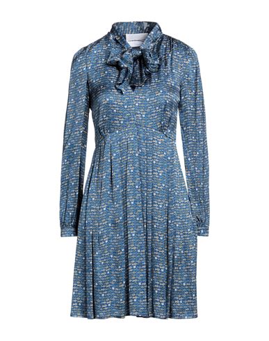 Vicario Cinque Woman Short Dress Blue Size S Viscose
