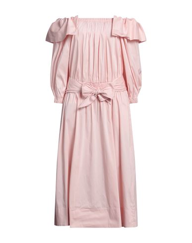 Clips More Woman Midi Dress Light Pink Size 12 Cotton, Polyamide, Elastane