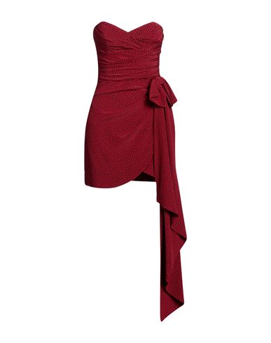 Alessandra Rich Woman Short Dress Red Size 8 Silk