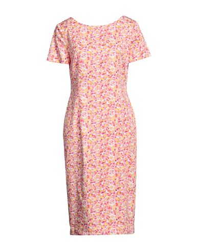 Clips Woman Midi Dress Fuchsia Size 10 Cotton, Elastane In Pink