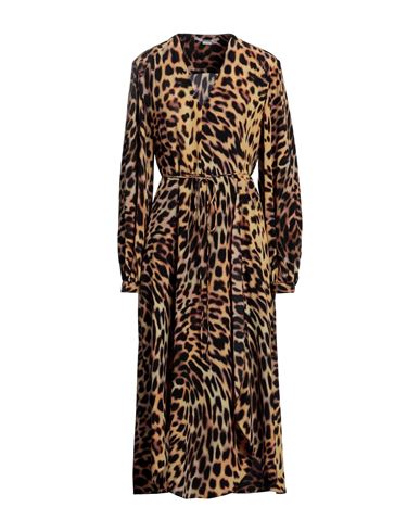 Stella Mccartney Woman Long Dress Camel Size 4-6 Silk In Beige