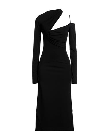 Nensi Dojaka Woman Midi Dress Black Size L Viscose, Polyamide, Elastane