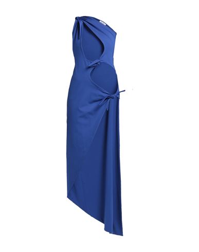 Attico The  Woman Midi Dress Bright Blue Size 4 Rayon, Polyamide, Elastane