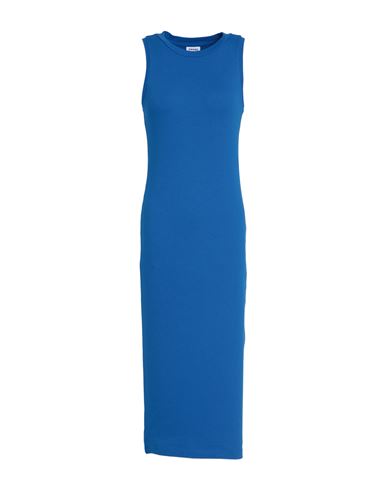 Vero Moda Woman Midi Dress Bright Blue Size M Organic Cotton, Elastane