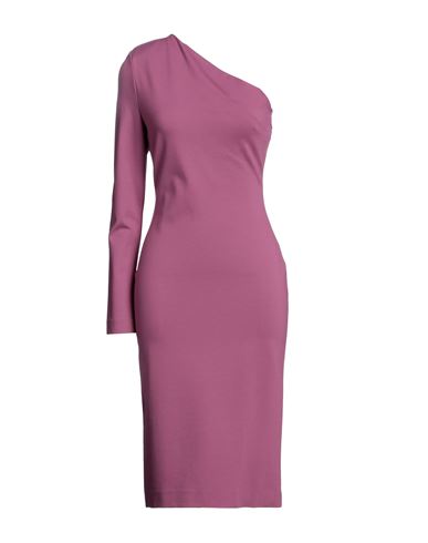 Merci .., Woman Midi Dress Mauve Size 4 Viscose, Nylon, Elastane In Purple
