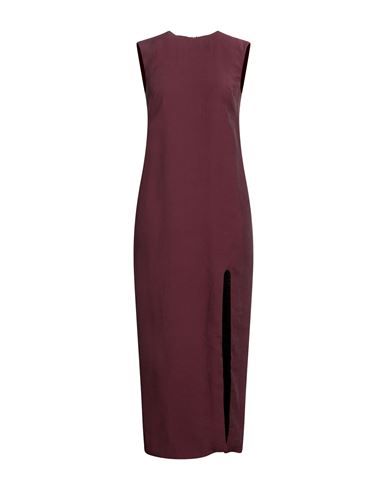 Maison Laviniaturra Woman Maxi Dress Burgundy Size 8 Viscose, Polyester In Red