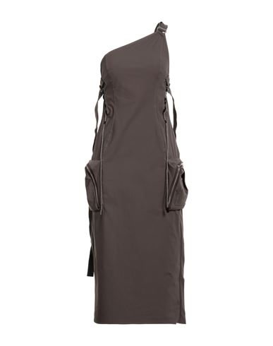 Shop Jacquemus Woman Midi Dress Brown Size 6 Polyamide, Cotton, Elastane