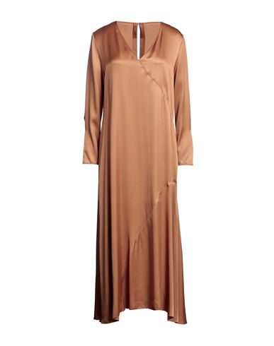 Shop Pomandère Woman Midi Dress Camel Size 8 Cupro, Modal In Beige