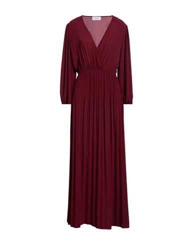 Soallure Woman Long Dress Burgundy Size 8 Polyester In Red