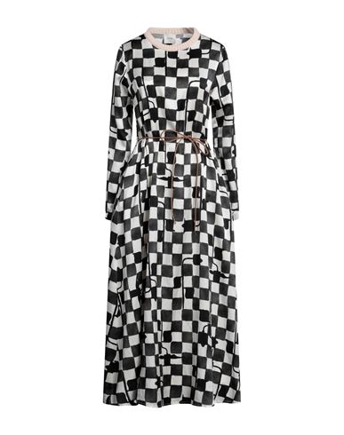 Alysi Woman Long Dress Lead Size 6 Viscose In Grey