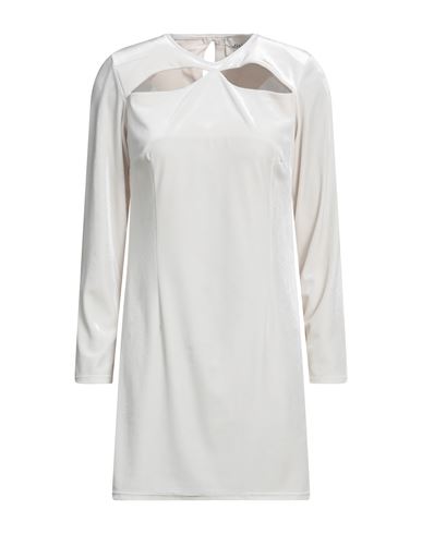 Dixie Woman Short Dress Ivory Size M Polyester, Elastane In White