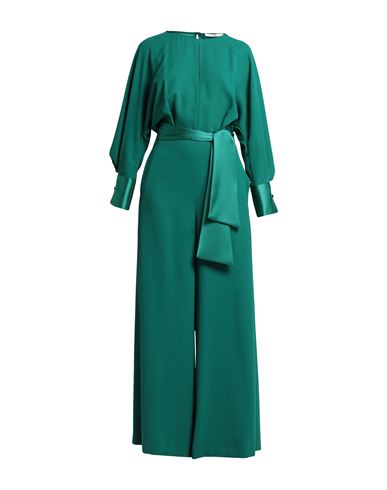 Simona Corsellini Woman Jumpsuit Emerald Green Size 6 Polyester