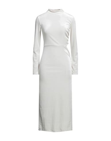 Dixie Woman Long Dress Ivory Size M Polyester, Elastane In White