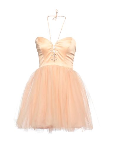 Aniye By Woman Mini Dress Apricot Size 10 Polyester, Elastane In Orange