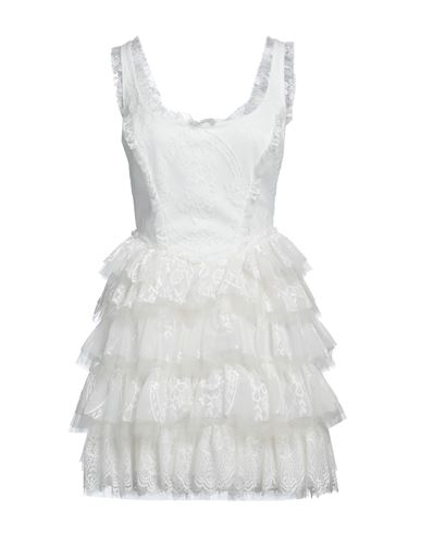 Aniye By Woman Mini Dress White Size 6 Polyamide, Cotton