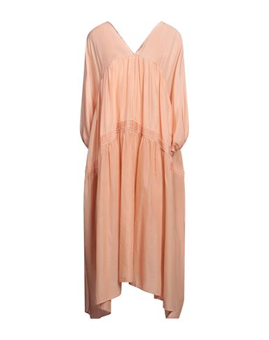 Alessia Santi Woman Maxi Dress Salmon Pink Size 6 Silk, Cotton