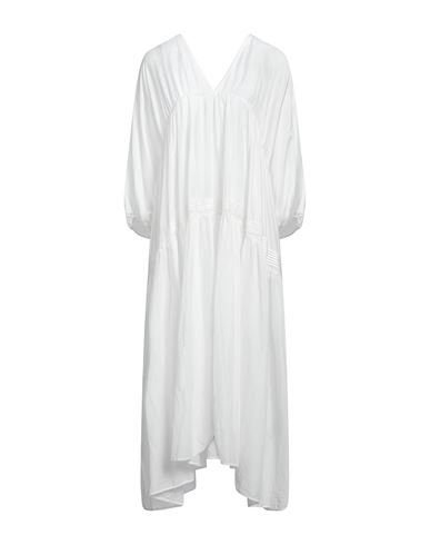 Alessia Santi Woman Maxi Dress White Size 6 Silk, Cotton