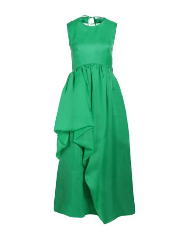 Shop Cecilie Bahnsen Woman Midi Dress Green Size 2 Silk