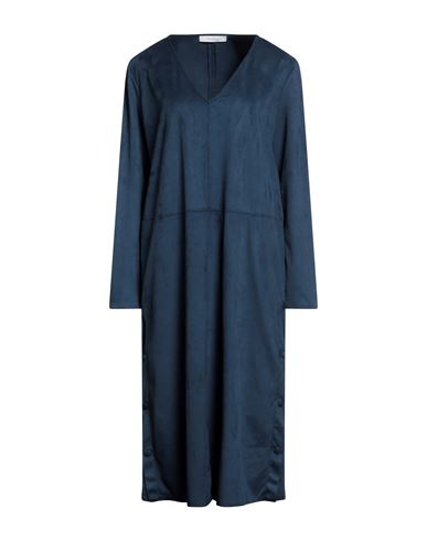 Max Mara Woman Midi Dress Slate Blue Size S Polyester, Elastane