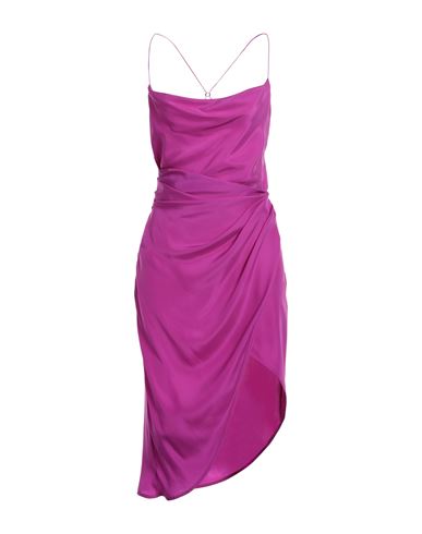 Shop Gauge81 Woman Mini Dress Mauve Size S Silk In Purple