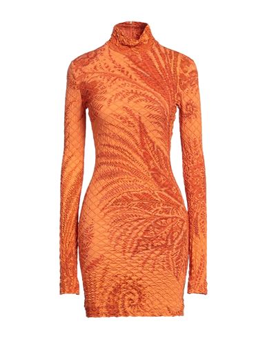 Etro Woman Midi Dress Orange Size 6 Viscose