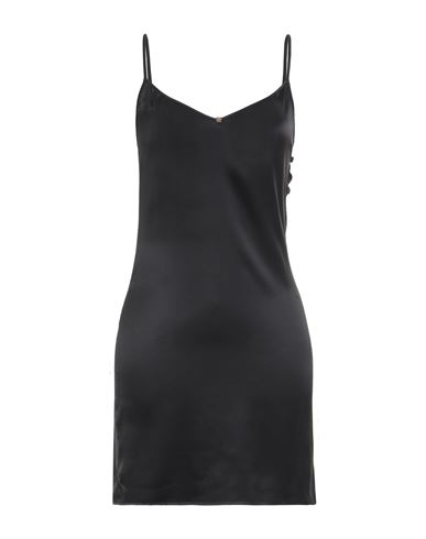 Versace Woman Mini Dress Black Size 6 Silk, Elastane