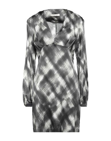 Liviana Conti Woman Mini Dress Lead Size 6 Viscose, Elastane In Grey