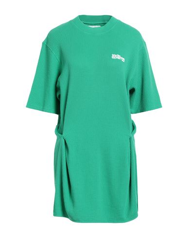 Reina Olga Woman Short Dress Green Size S/m Cotton