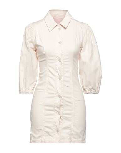 Bimba Y Lola Woman Mini Dress Cream Size L Cotton, Elastane In White
