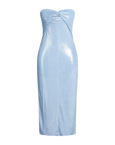 Bimba Y Lola Woman Midi Dress Pastel Blue Size M Polyester, Elastane