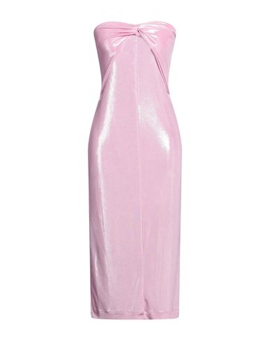 Bimba Y Lola Woman Midi Dress Pink Size M Polyester, Elastane