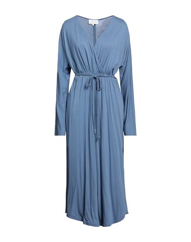 Maison Anje Woman Midi Dress Pastel Blue Size S Cotton, Modal