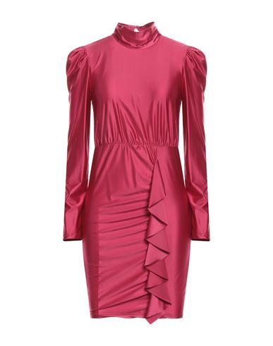 Boutique De La Femme Woman Mini Dress Mauve Size L Polyester, Elastane In Purple