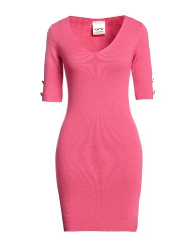 Kate By Laltramoda Woman Mini Dress Fuchsia Size S Viscose, Polyester, Polyamide In Pink